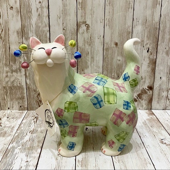 Retired 2002 Lacombe Whimsiclay Large Cat Figurine - Picture 4 of 13